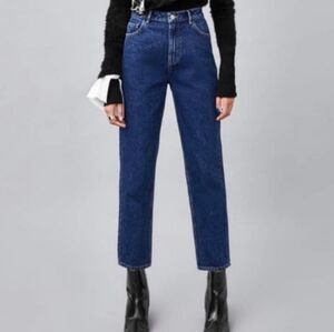 Zara High Rise Straight Ankle Denim Jean Size 8 NEW NWT All Cotton